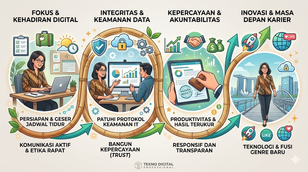 cara menerapkan etika kerja profesional di era remote working